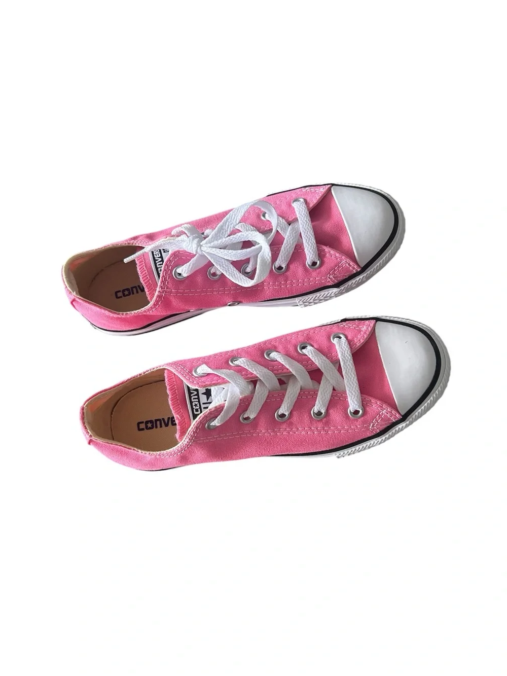 Converse Pink Low-Top Canvas Sneakers Style 3J238 Size 1.5 Youth 20 CM